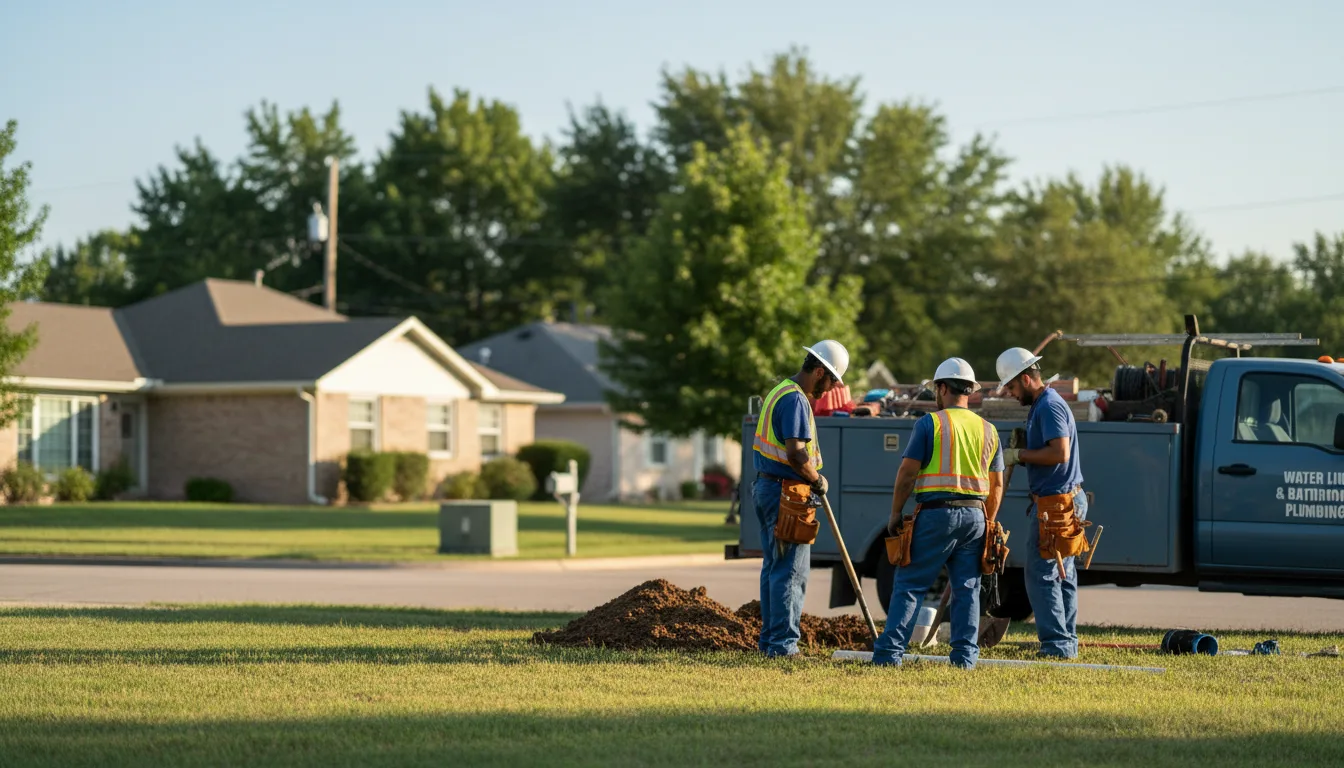 Residential water line and bathroom plumbing service in Thomasville, PA